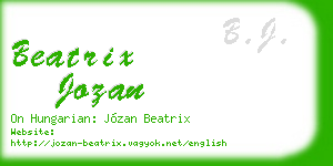 beatrix jozan business card